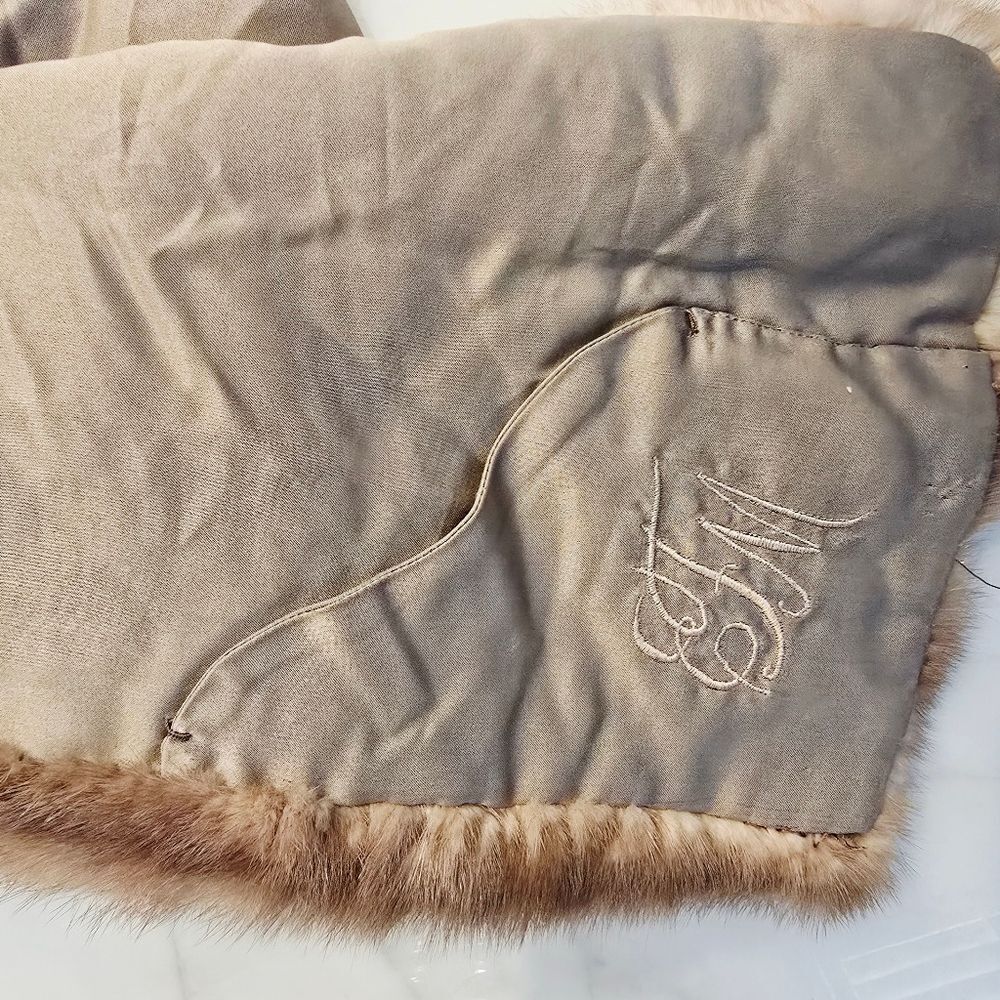 Vintage Nicholas Ungar Real Mink Fur Stole Cape - Picture 8 of 10